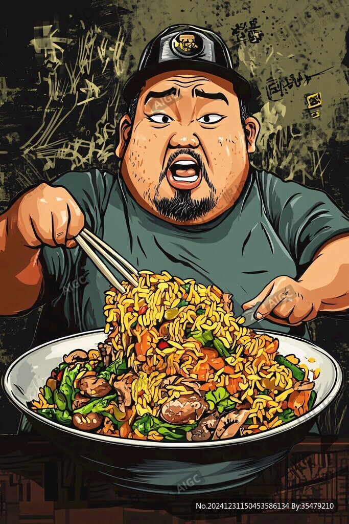 拽面海報插畫