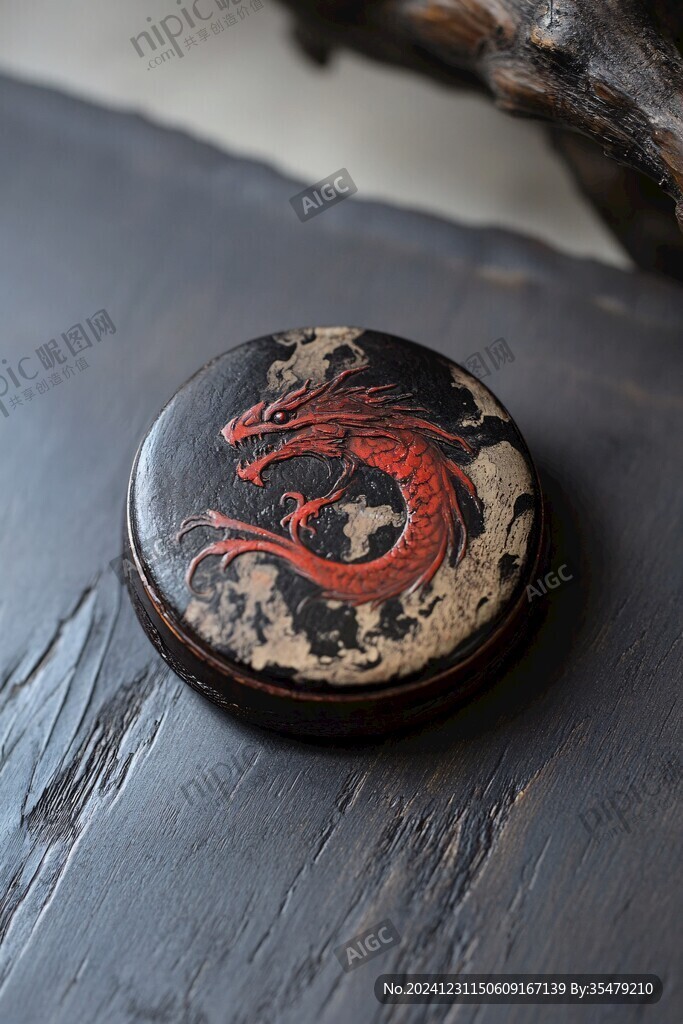 龍鳳紋棋盒
