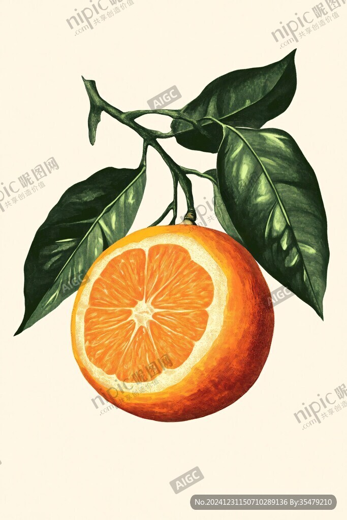 黃金葡萄柚插畫(huà)