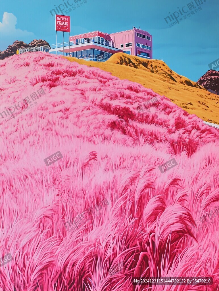 粉色草海