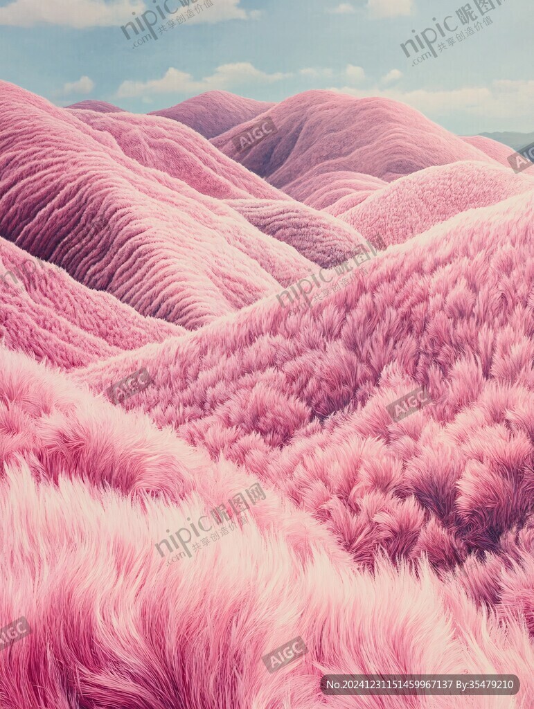 粉紅色的超現(xiàn)實(shí)風(fēng)景
