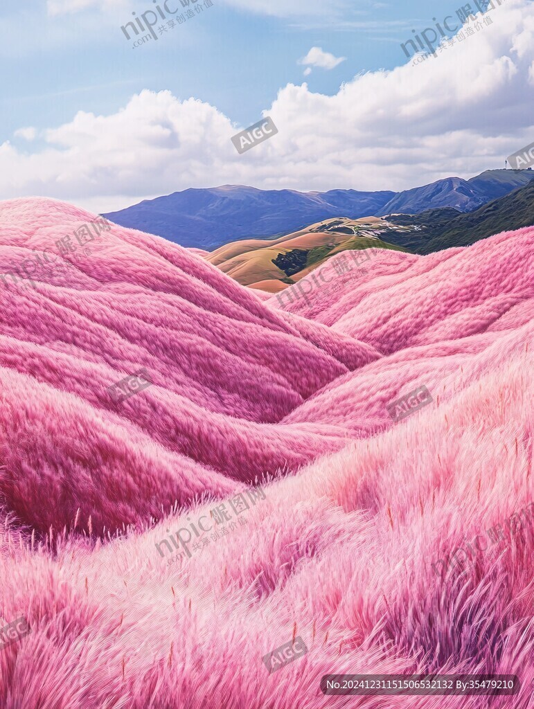 粉色草海