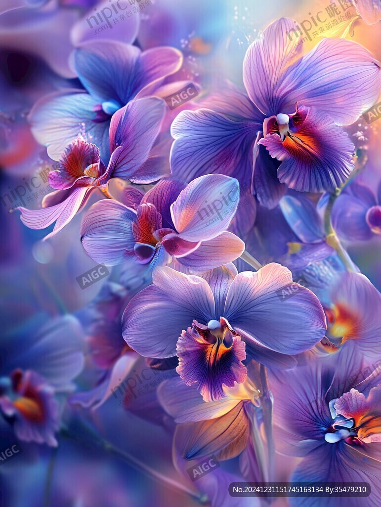 蘭花數碼印花