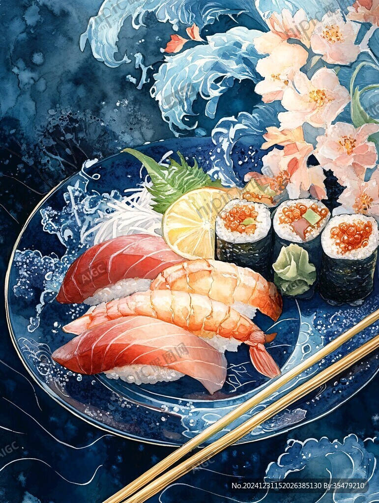 日料美食插畫(huà)