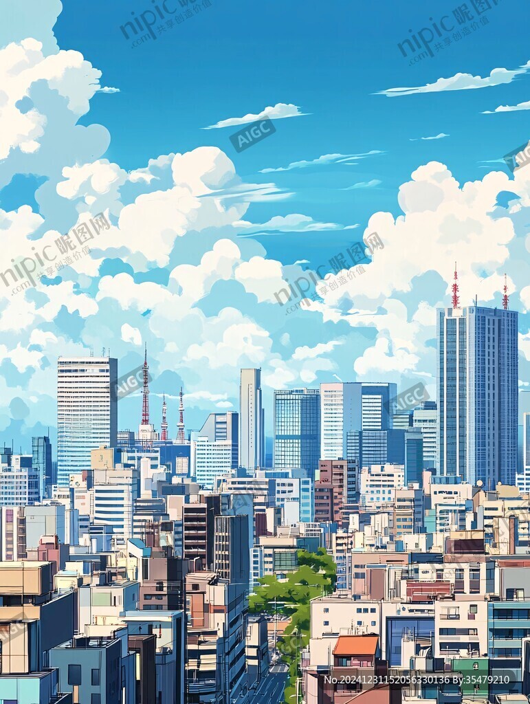 東京插畫(huà)宣傳素材背景