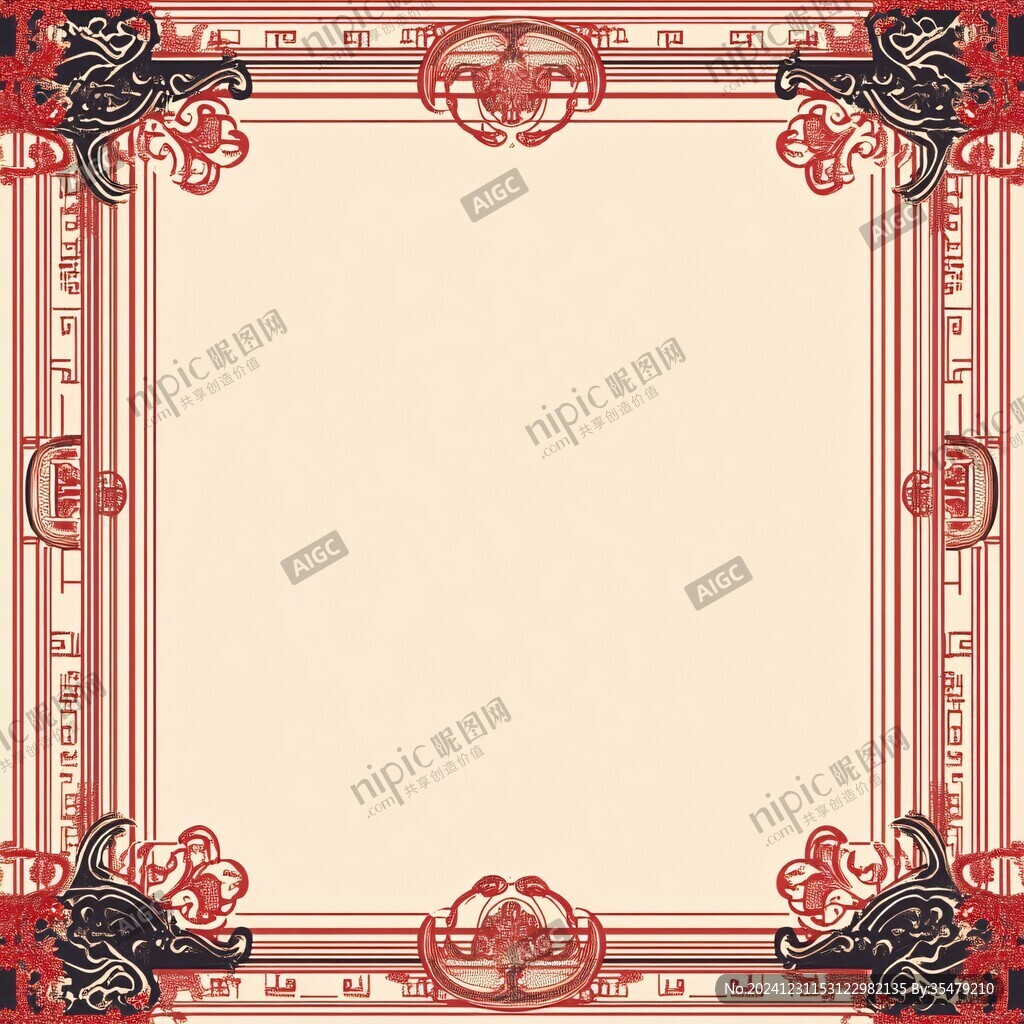 古典花紋邊框海報邊框