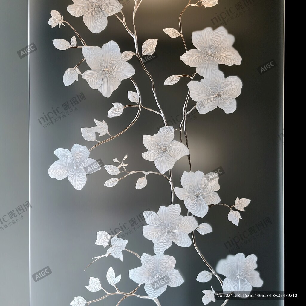 磨砂玻璃貼花