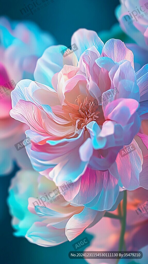 漸變風花朵