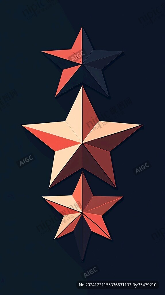 漸變五角星