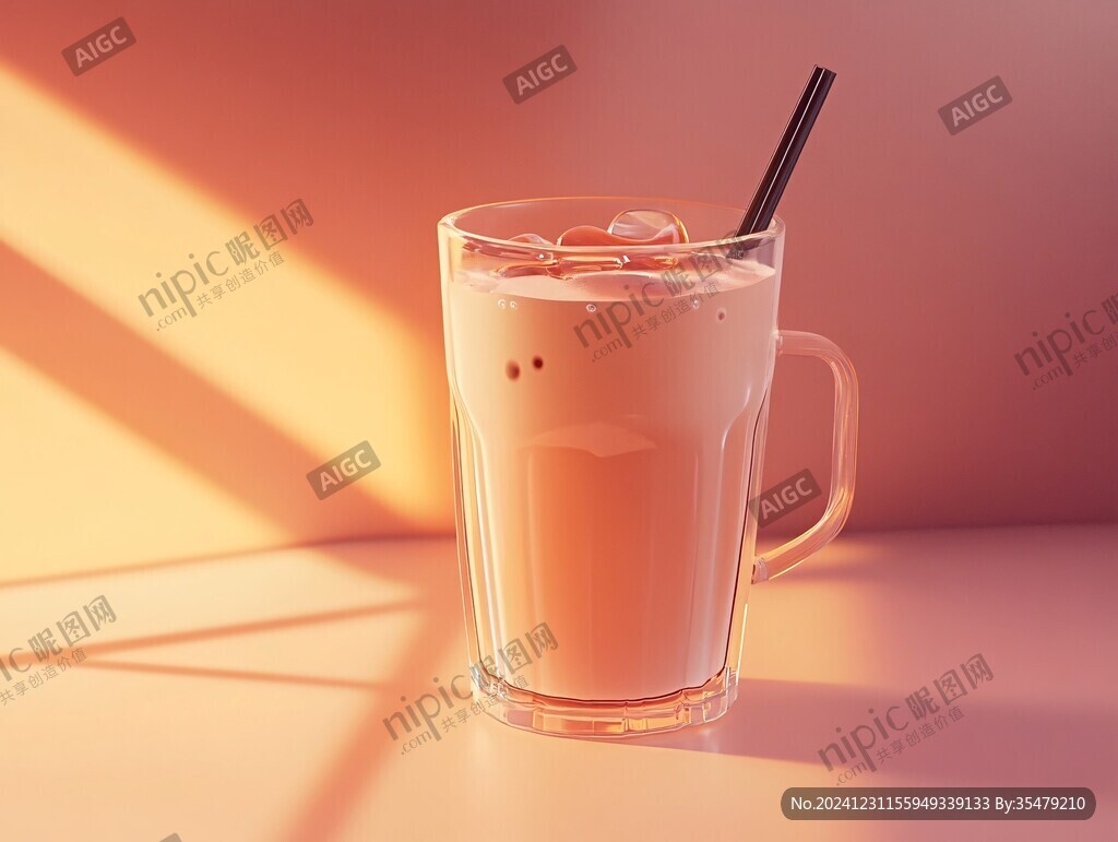 插畫飲料建模