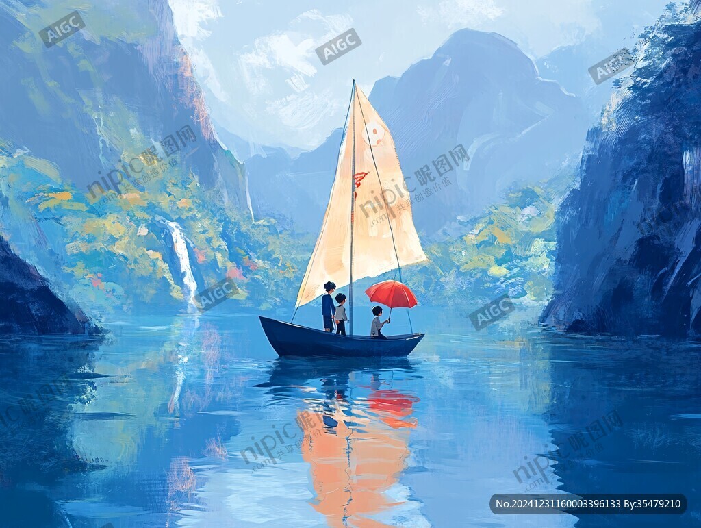 孤舟插畫