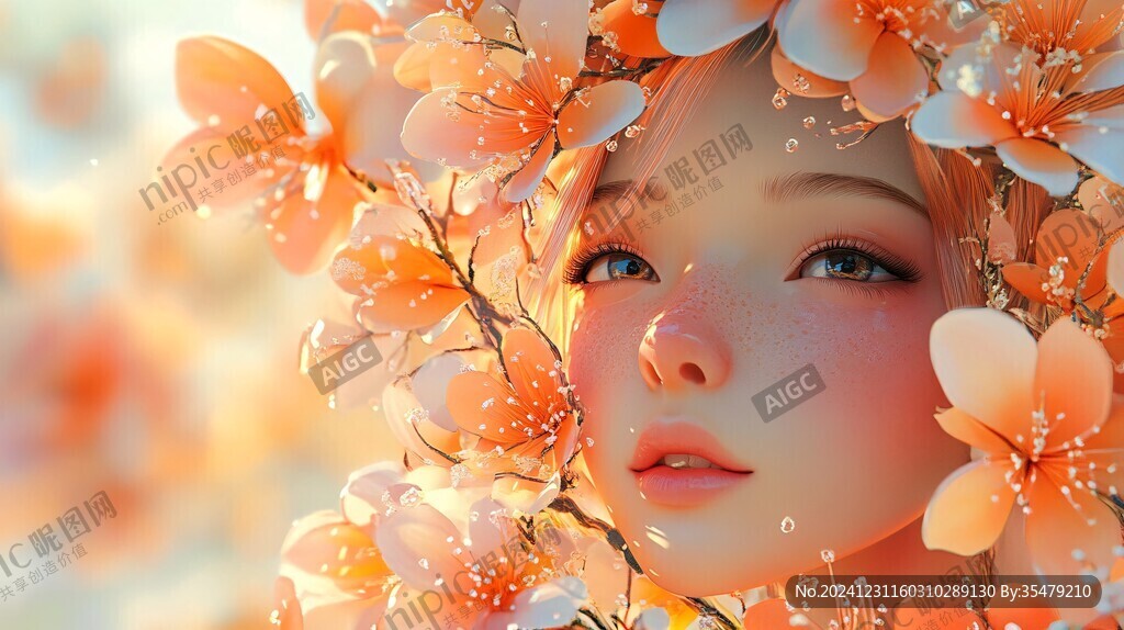 櫻花女孩圖片