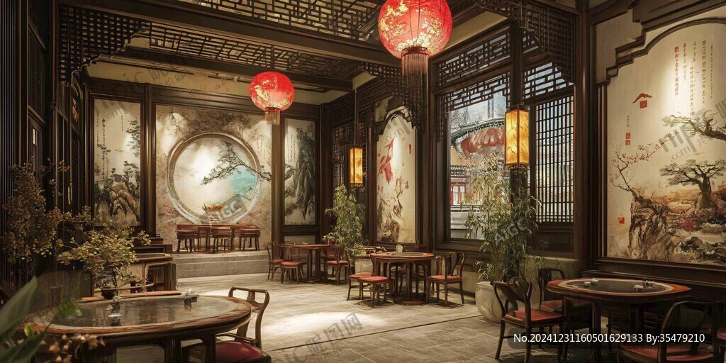 中式餐館場景