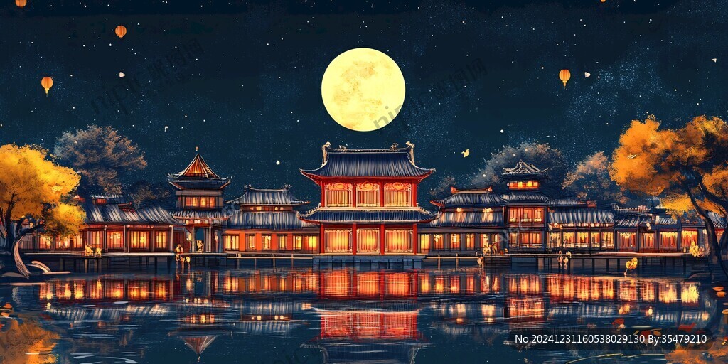 中秋樓閣圖