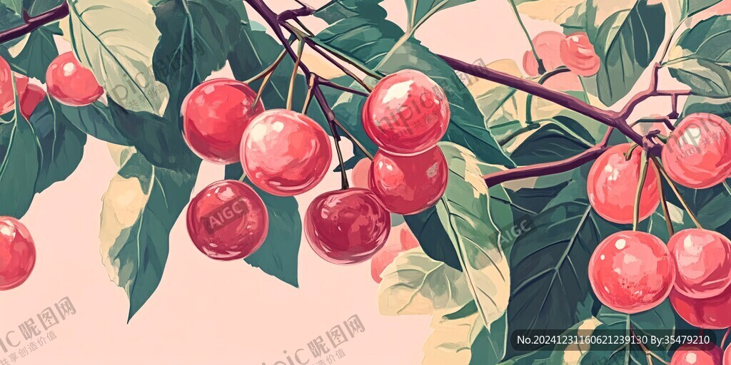櫻桃包裝插畫