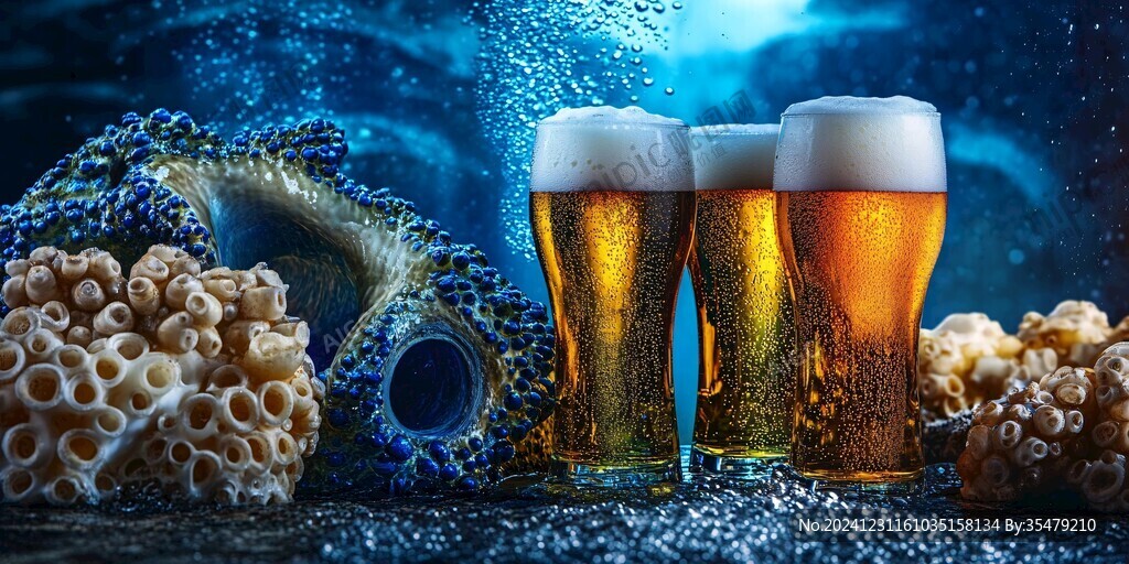 啤酒水花質(zhì)感特效