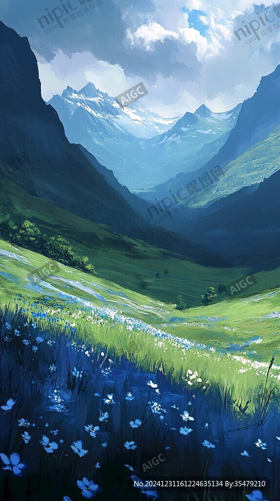 插畫唯美風(fēng)景