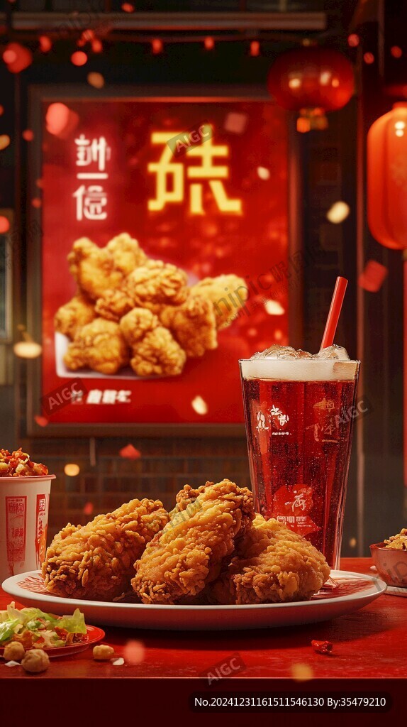 炸雞廣告賣萌