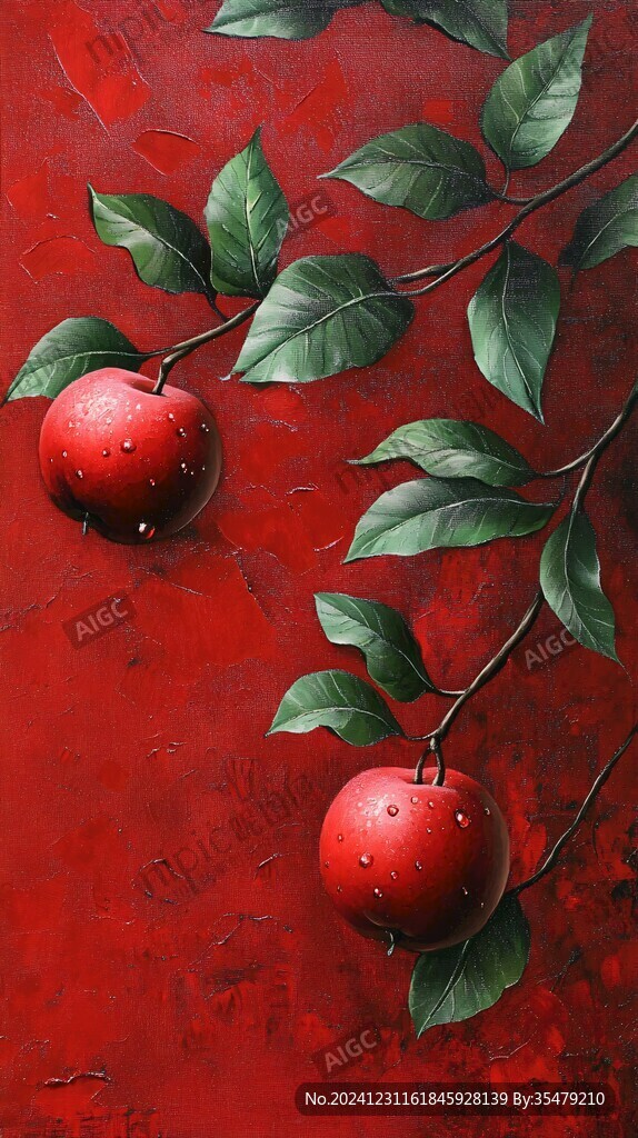 紅果無(wú)框畫(huà)
