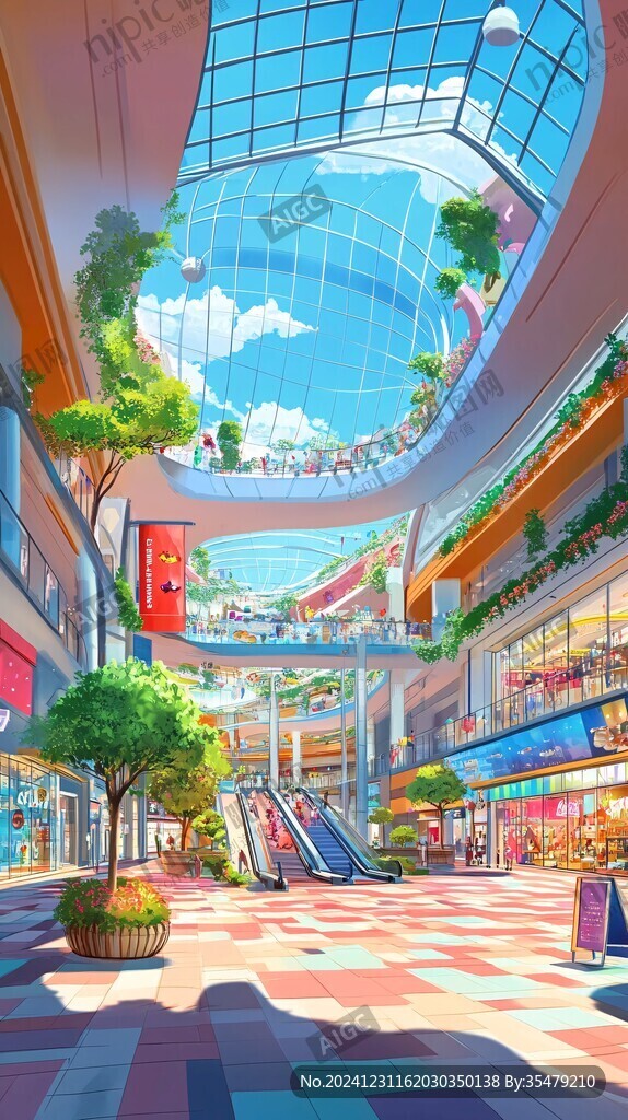 購物中心插畫
