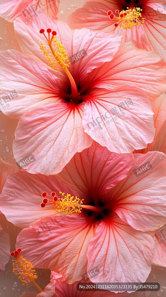芙蓉花裝飾畫