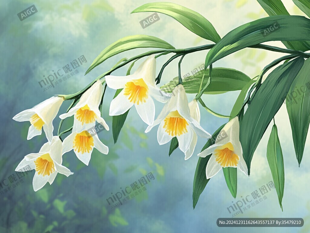 風鈴草插畫
