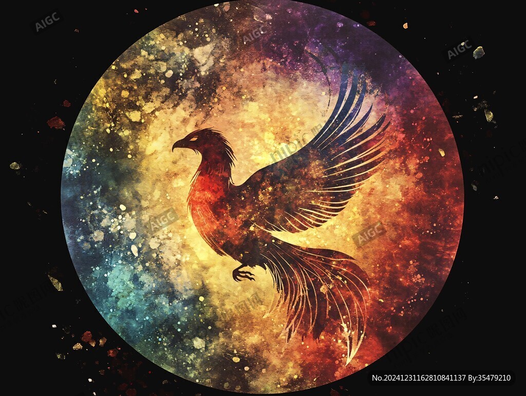 鳳凰球插畫