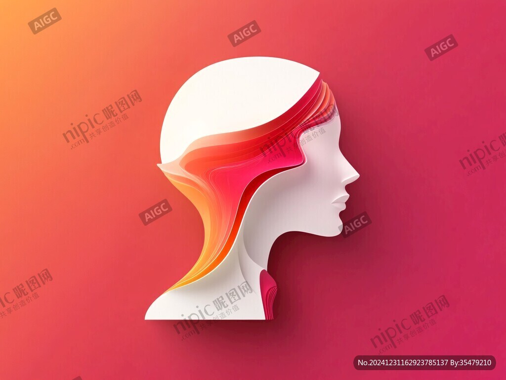 美女側(cè)臉標(biāo)志