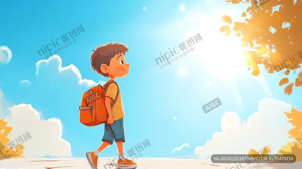 手繪追日的少年
