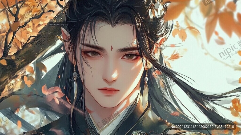 古風立繪美男插畫圖案