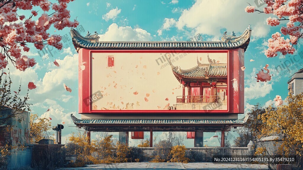 古戲臺背景
