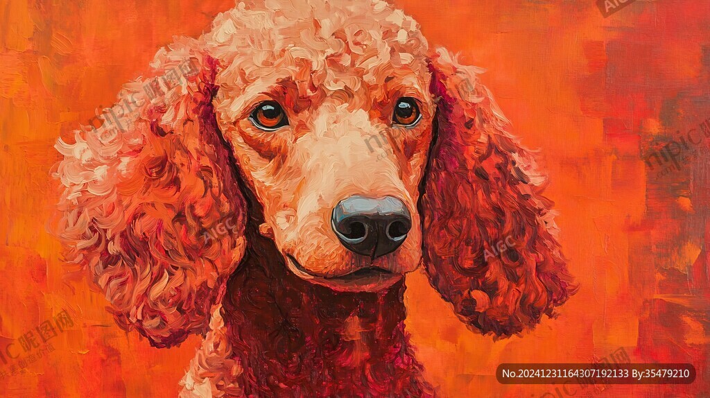 貴賓犬插畫