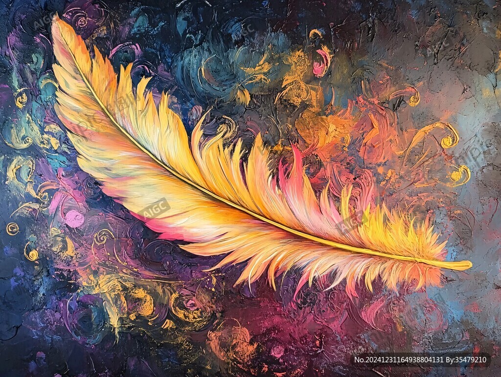 鳳尾抽象畫