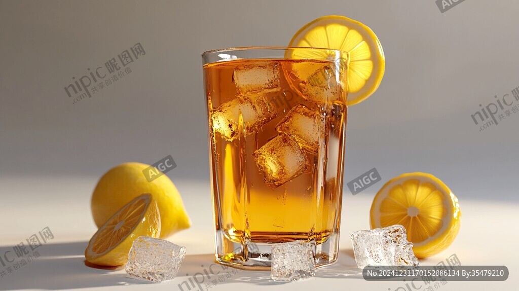 檸檬冰茶素材
