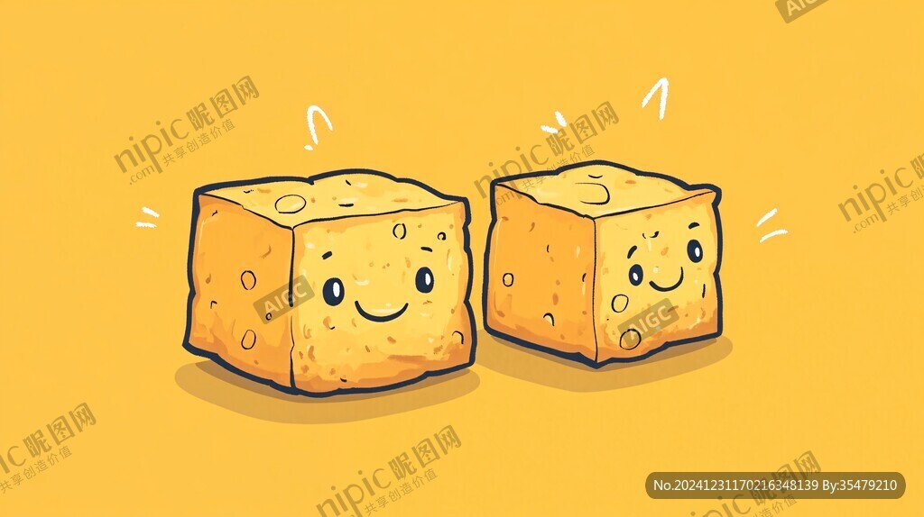 吐司面包片插畫