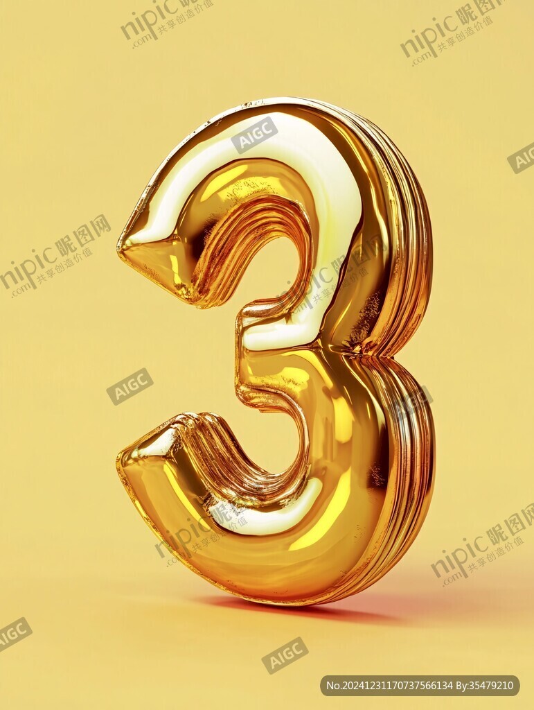 創(chuàng)意立體質(zhì)感數(shù)字3
