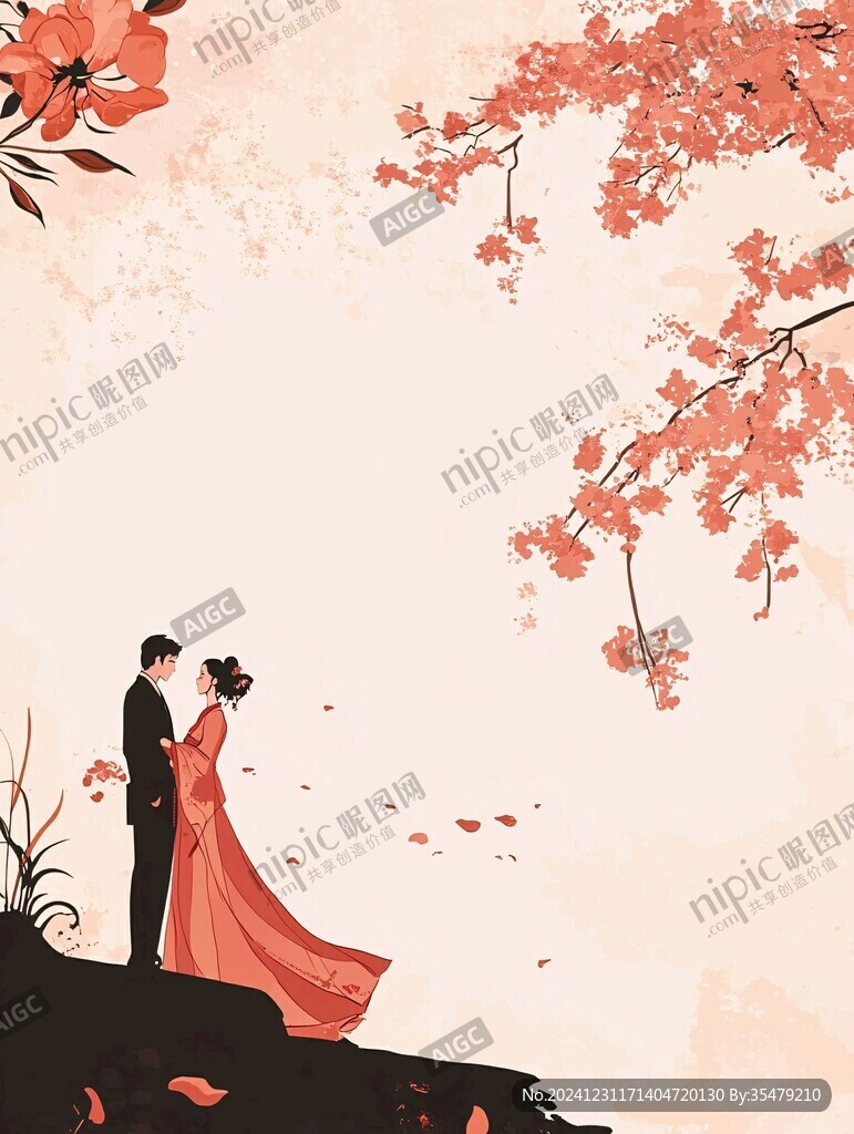 結(jié)婚海報(bào)背景
