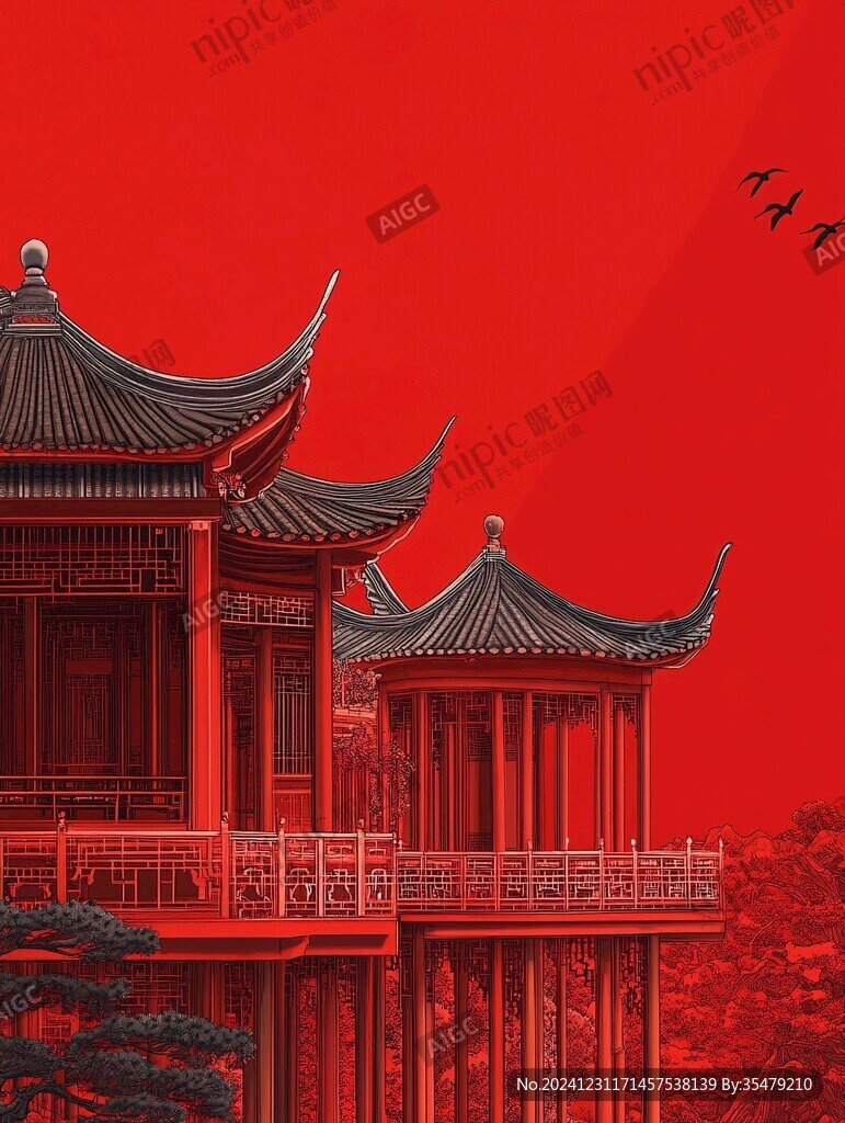 新中式紅色地產