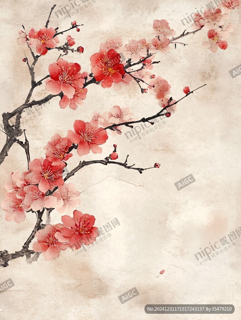 古典古風(fēng)梅花