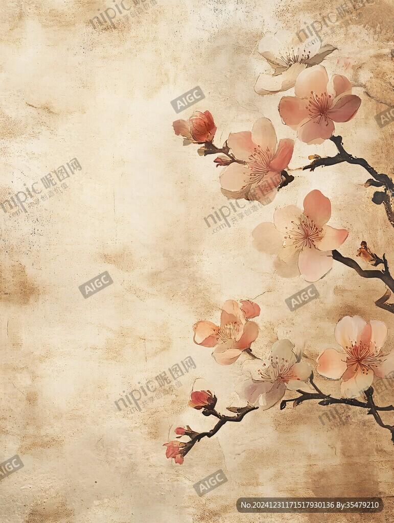 古風(fēng)古典復(fù)古梅花背景