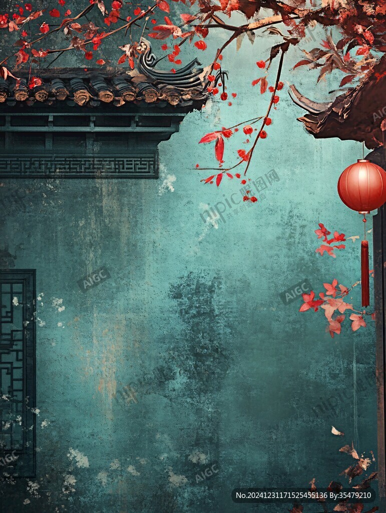 古風(fēng)紅墻壁紙