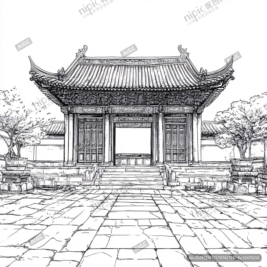 江浦文廟線稿