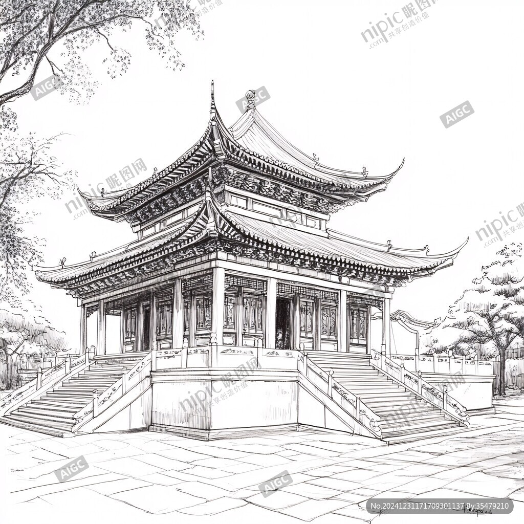 江浦文廟線稿