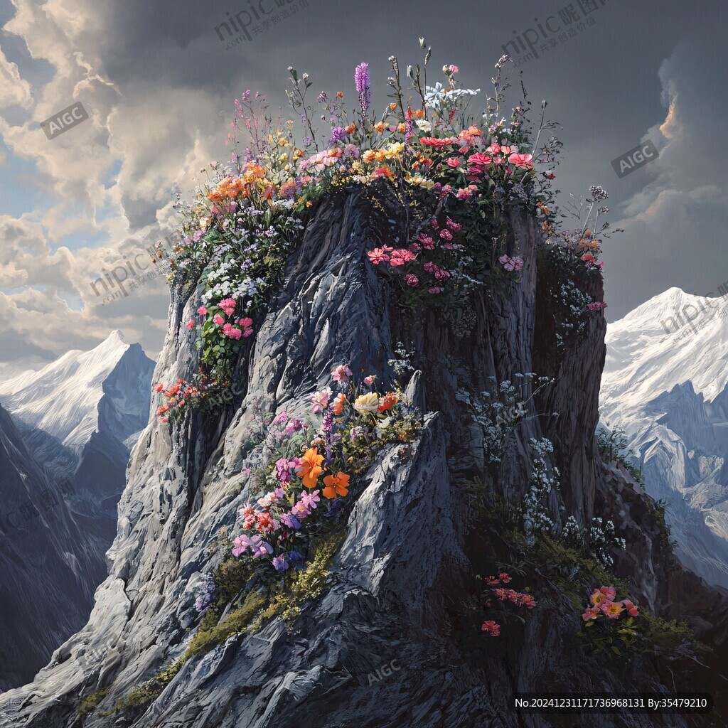 懸崖上的花朵