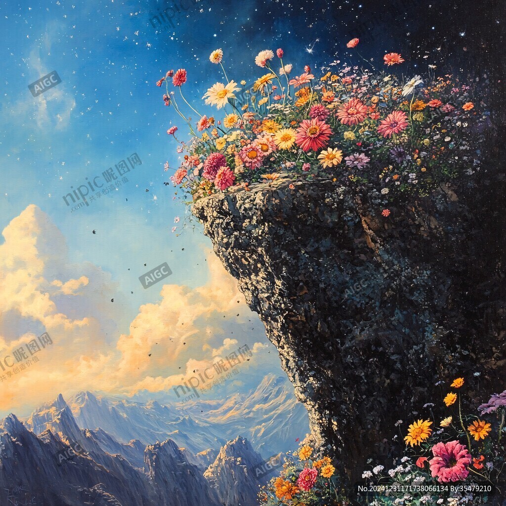 懸崖上的花朵