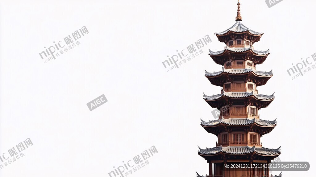 蛤蟆塔插畫素材背景