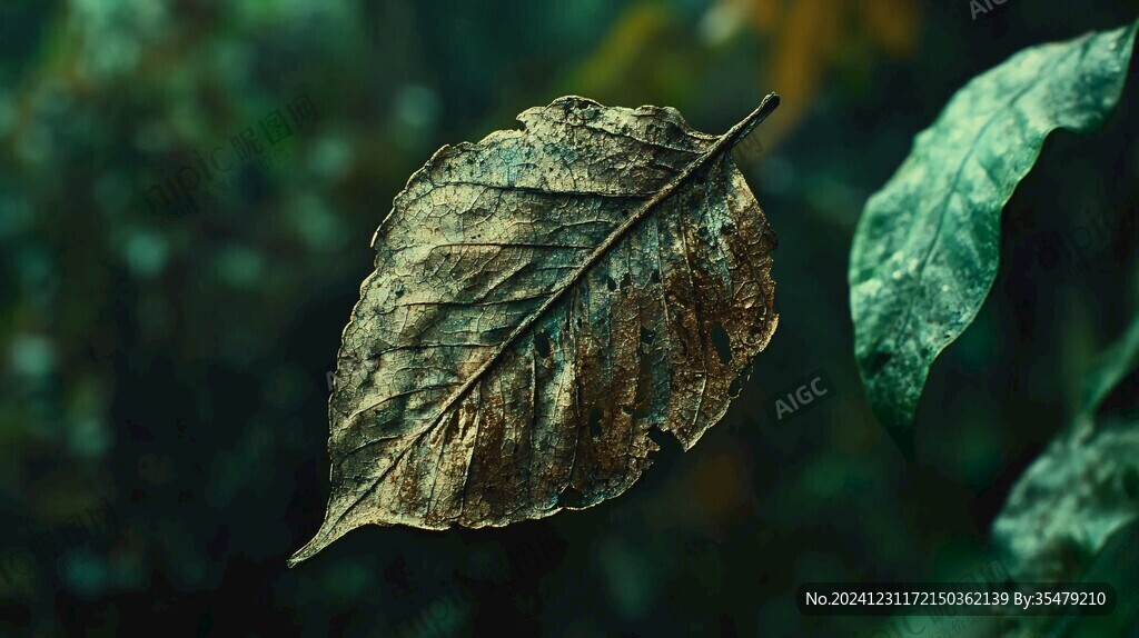 深秋枯葉