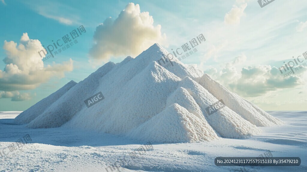 鹽巴堆成的小山