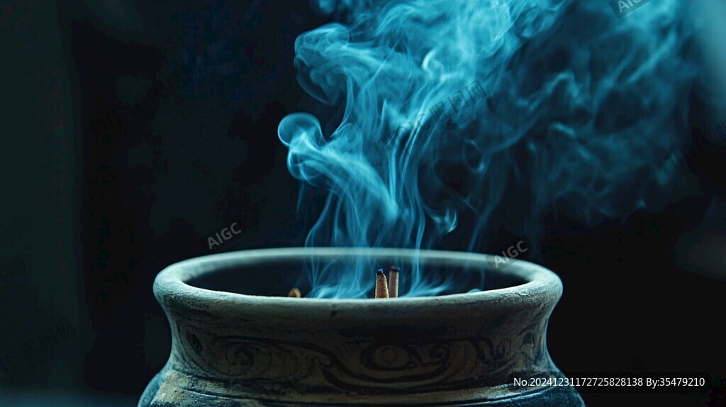 香爐香火繚繞