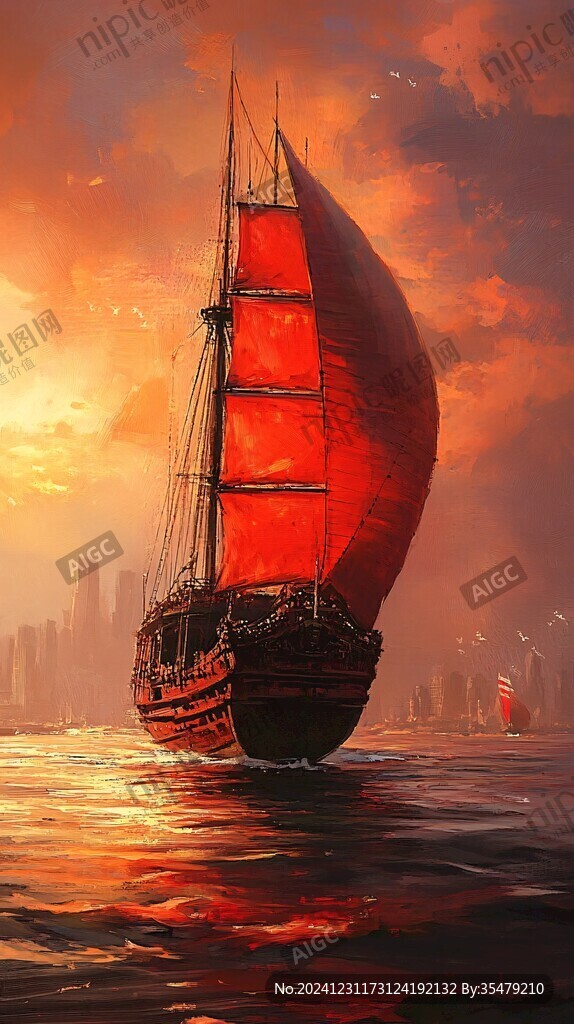 揚(yáng)帆起航紅色